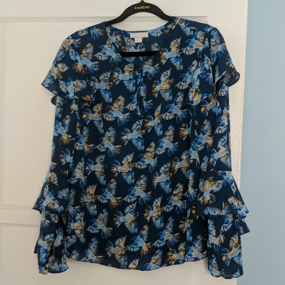 Bird patterned blouse